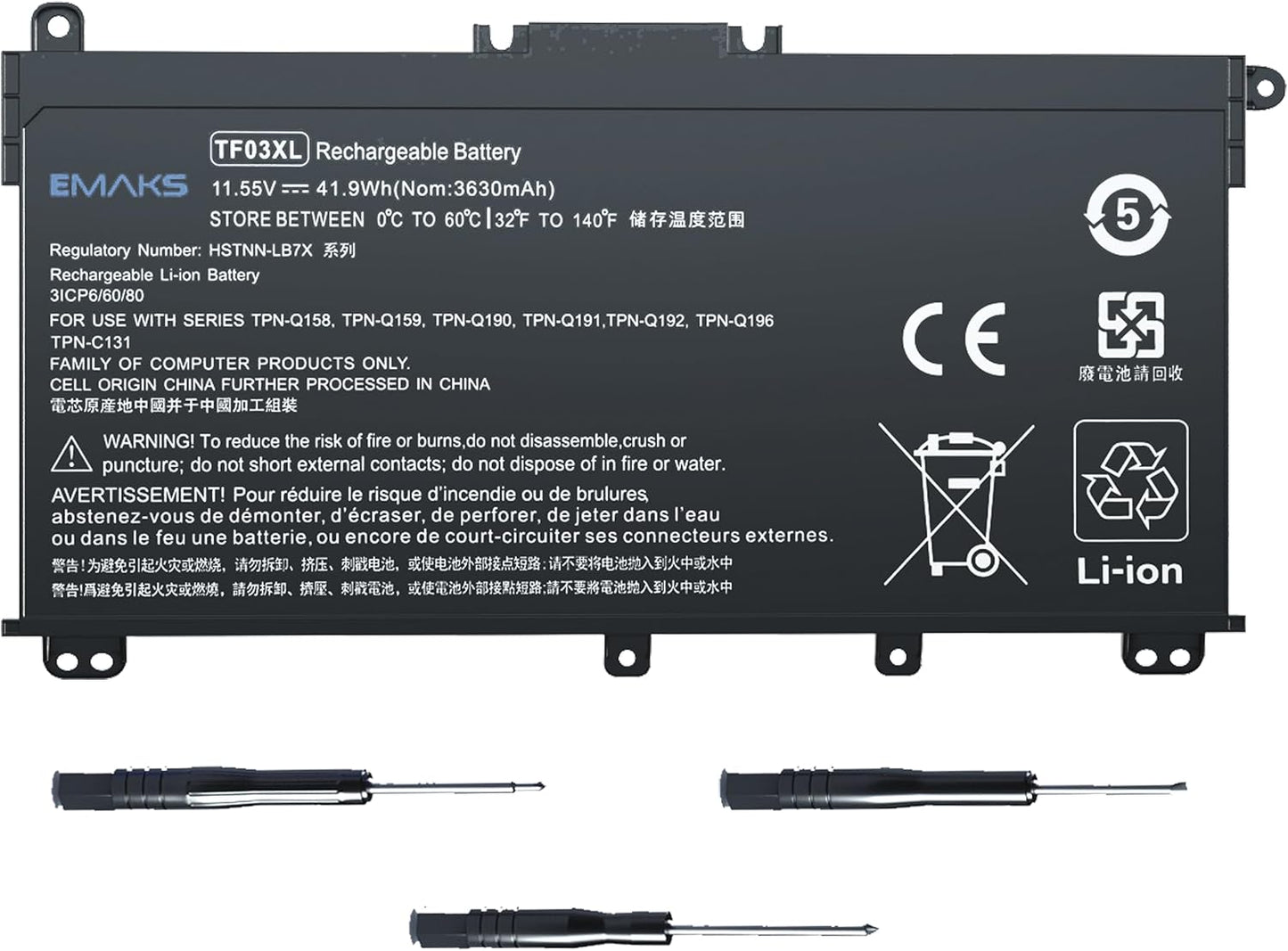 TF03XL Battery for HP Pavilion 15-CC 15-CD Series Laptops