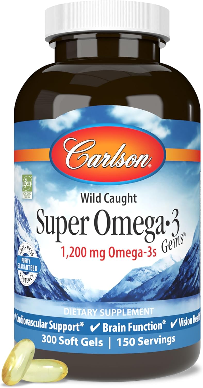 Super Omega-3 Gems with 1200 mg Omega-3 Fatty Acids Supplement