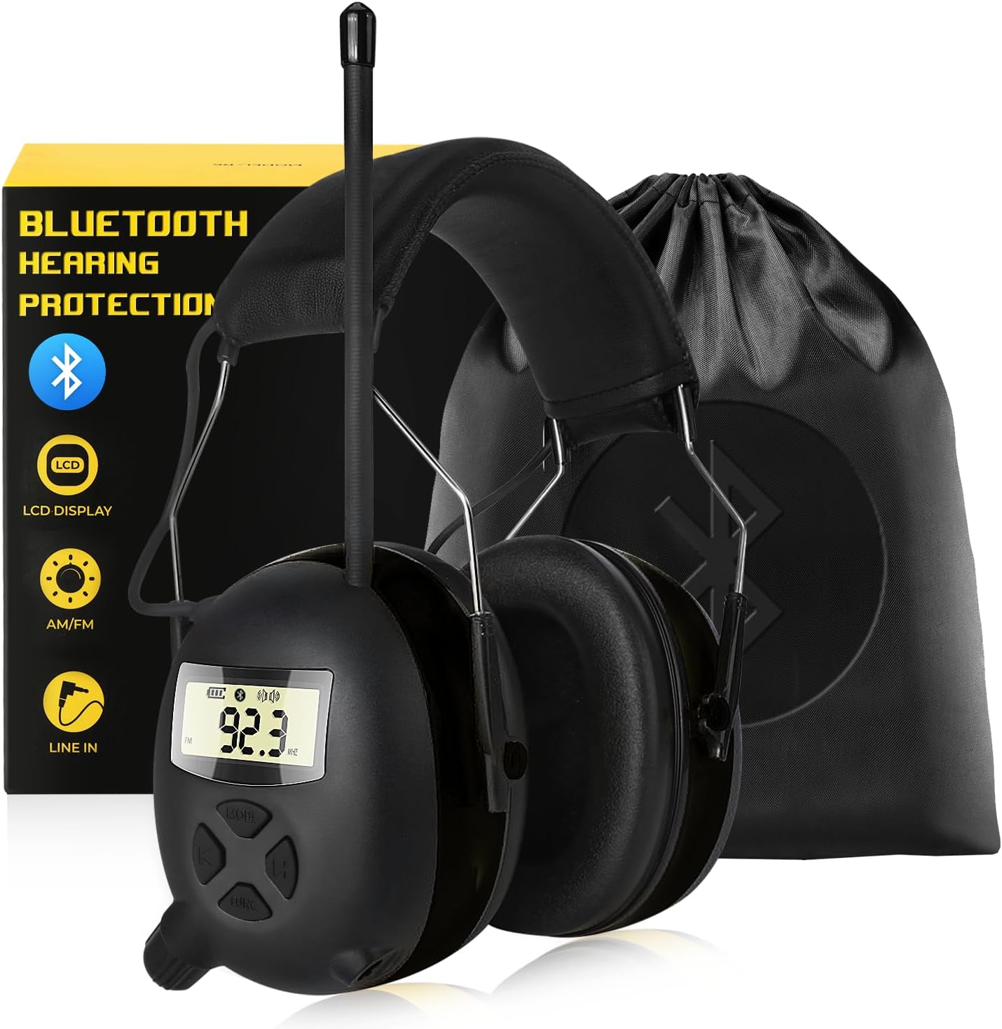 Bluetooth Hearing Protection AM/FM Radio Headphones for Safety