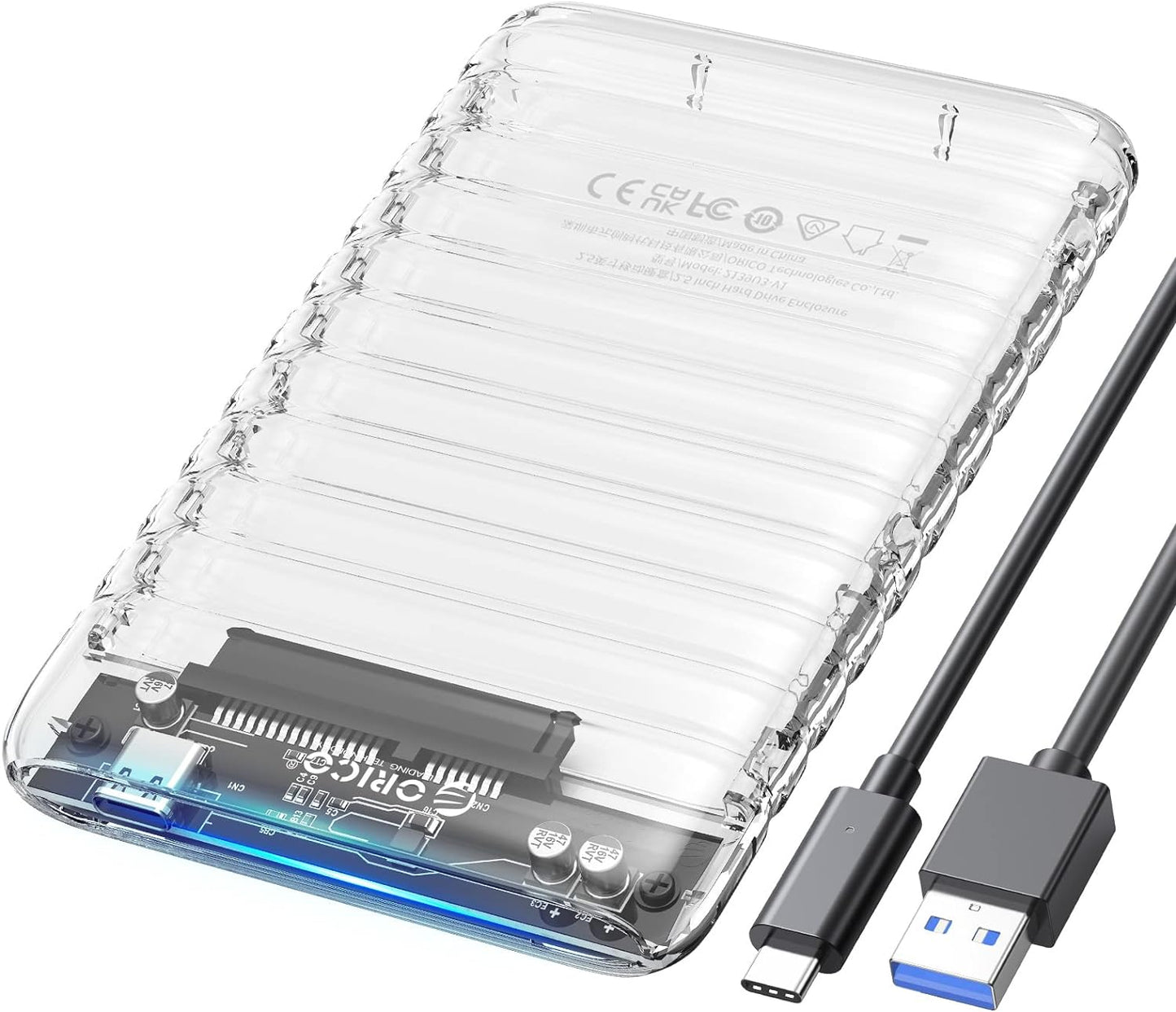 High-Speed Clear USB C Hard Drive Enclosure
