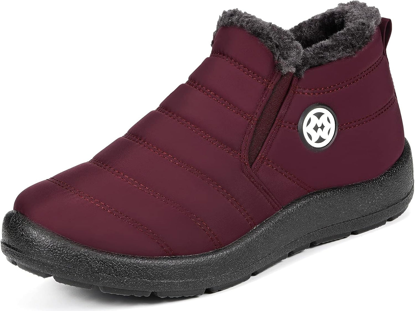 Hsyooes Womens Warm Fur Lined Winter Snow Boots for Comfort