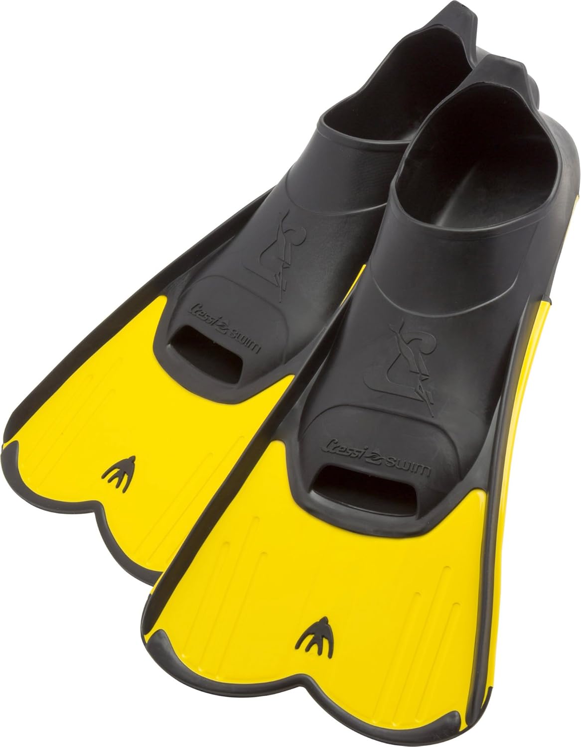 Cressi Short Full Foot Pocket Fins for Swimming and Training