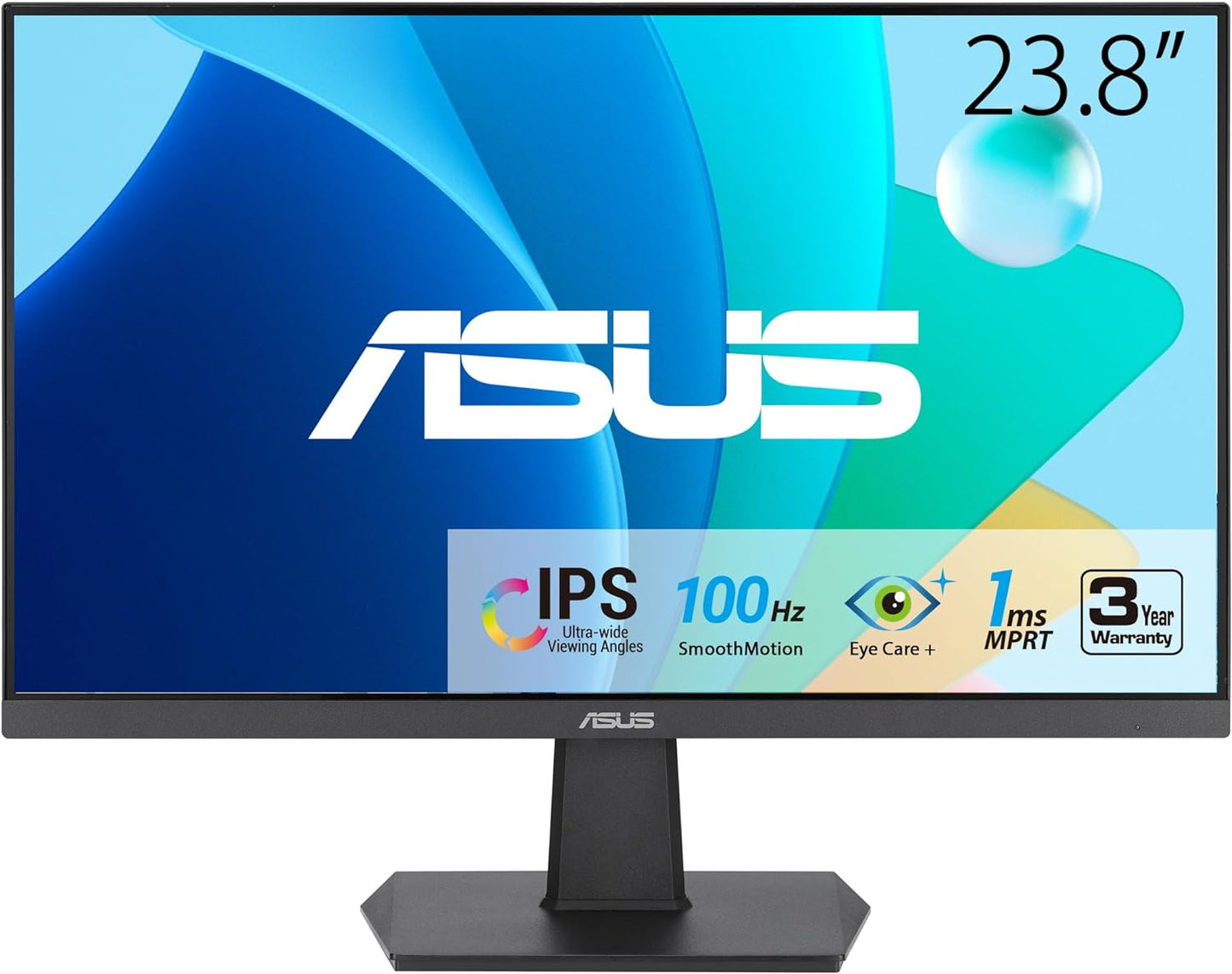 ASUS 24 FHD Frameless Monitor - 100Hz for Work & Play