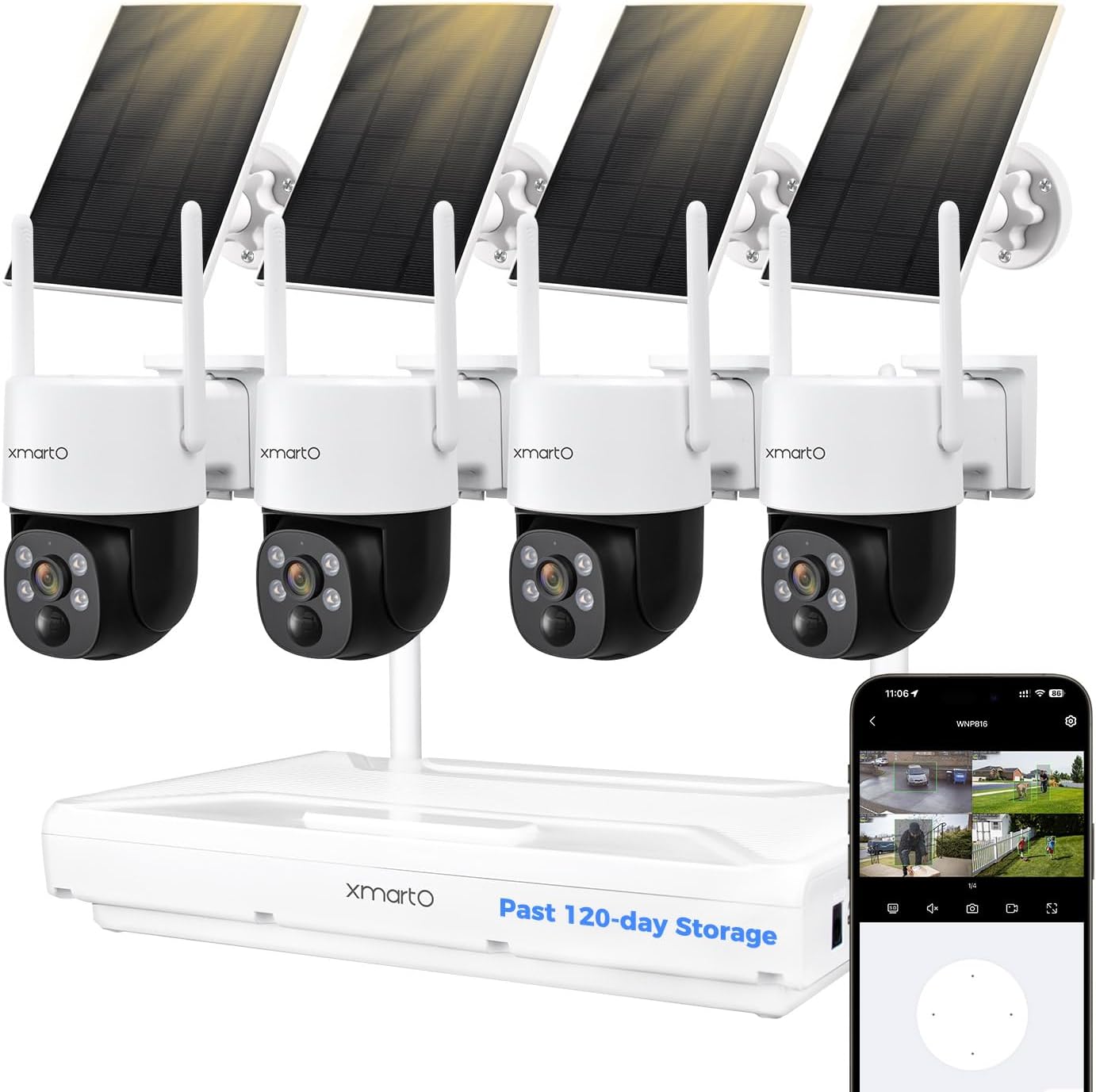 Ultimate Solar Security System: 4K PTZ WiFi 6 CCTV