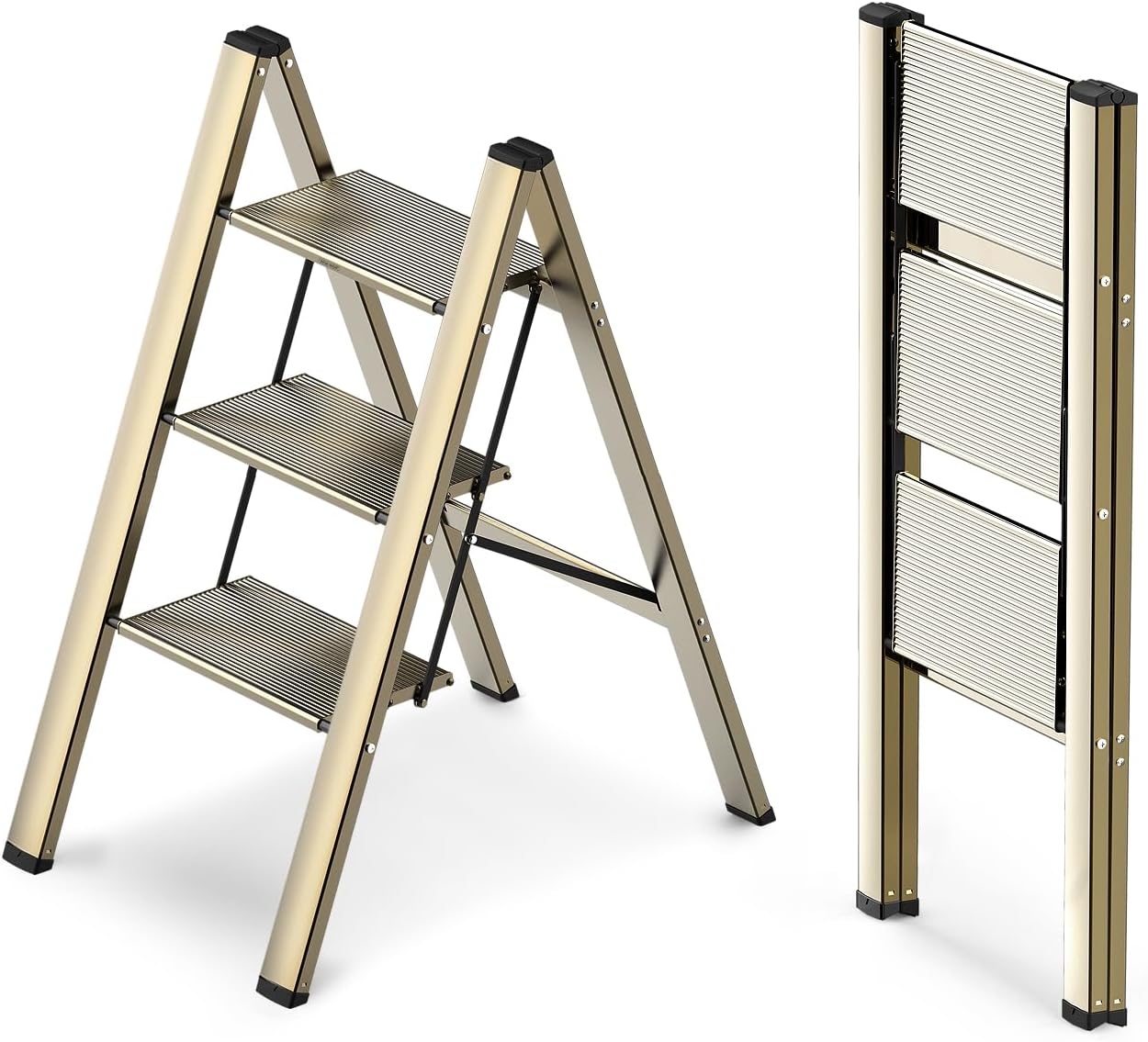 WOA WOA 3 Step Ladder - Lightweight, Foldable, and Portable