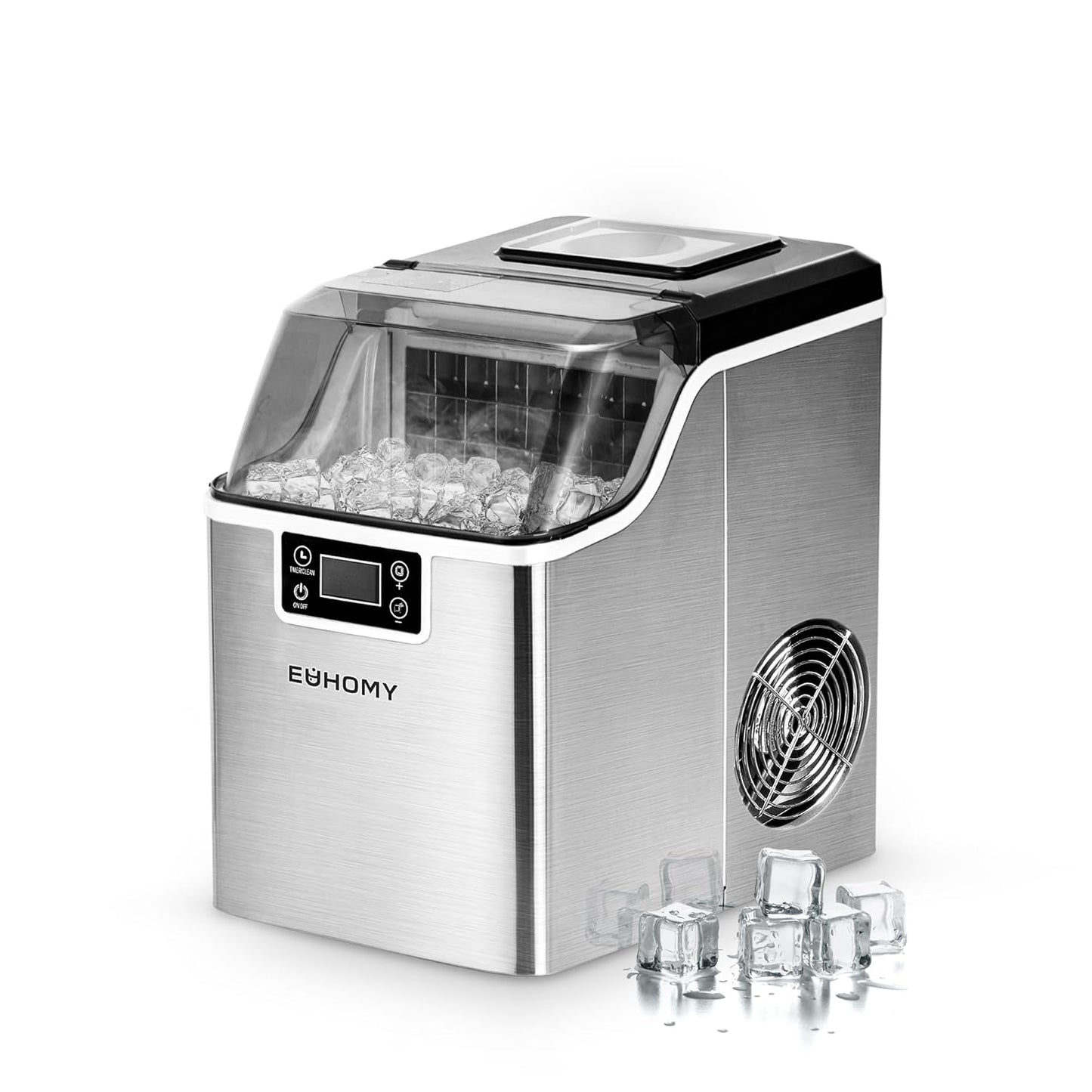 EUHOMY Ice Maker: 45Lbs/Day, 13 Mins Quick-Freezing