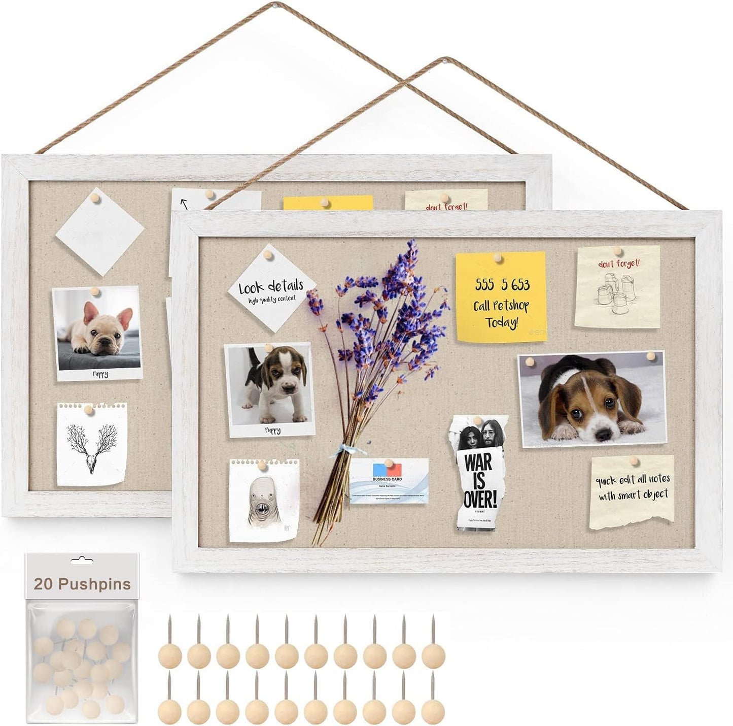 Miratino 2-Pack Cork Board Set - Organize Stylishly!