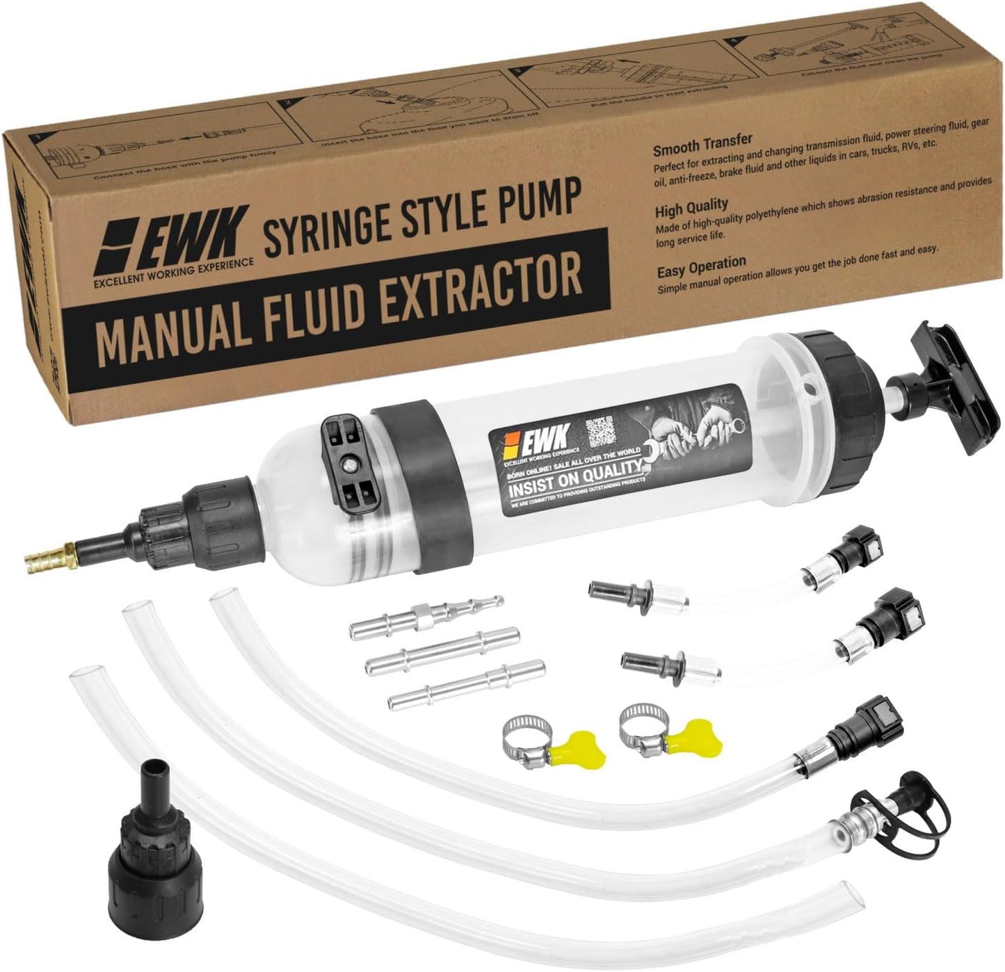 EWK 1500ml Manual Fluid Extractor for Automotive Fluids Change