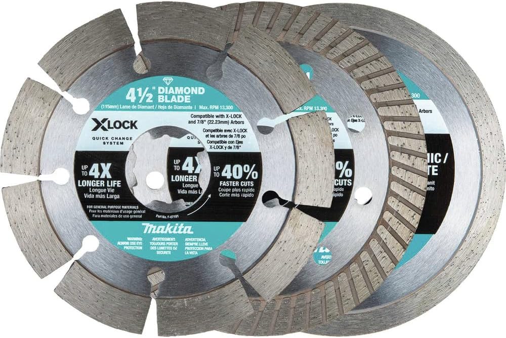 Makita X-Lock Diamond Blade Variety Pack - Precision Masonry Cutting