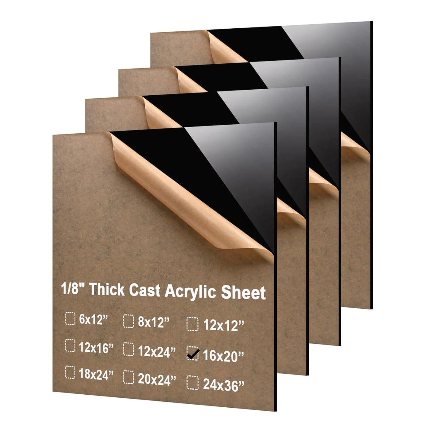 16x20 Plexiglass Sheets for DIY Projects and Crafts - 4 Pack