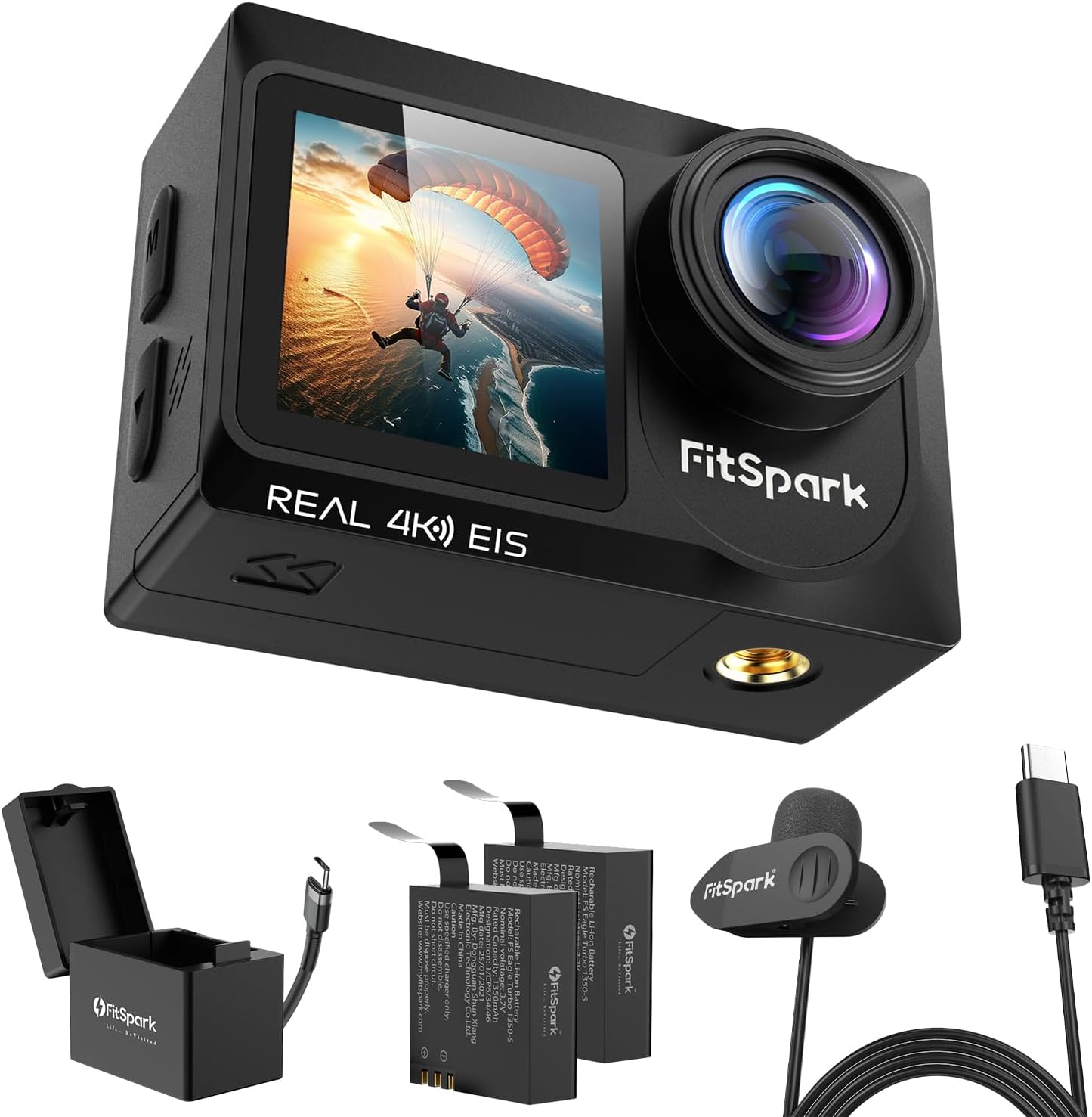 4k30FPS Waterproof Action Cam: FitSpark Ready