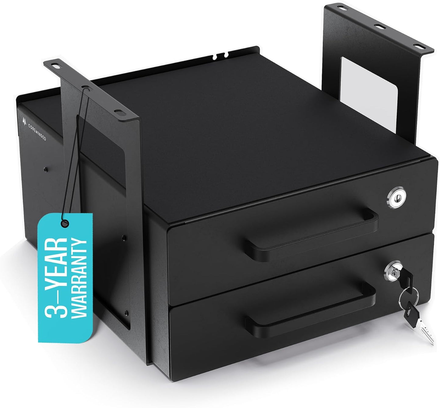 Lockable Slide-Out Desk Drawers with Cable Management