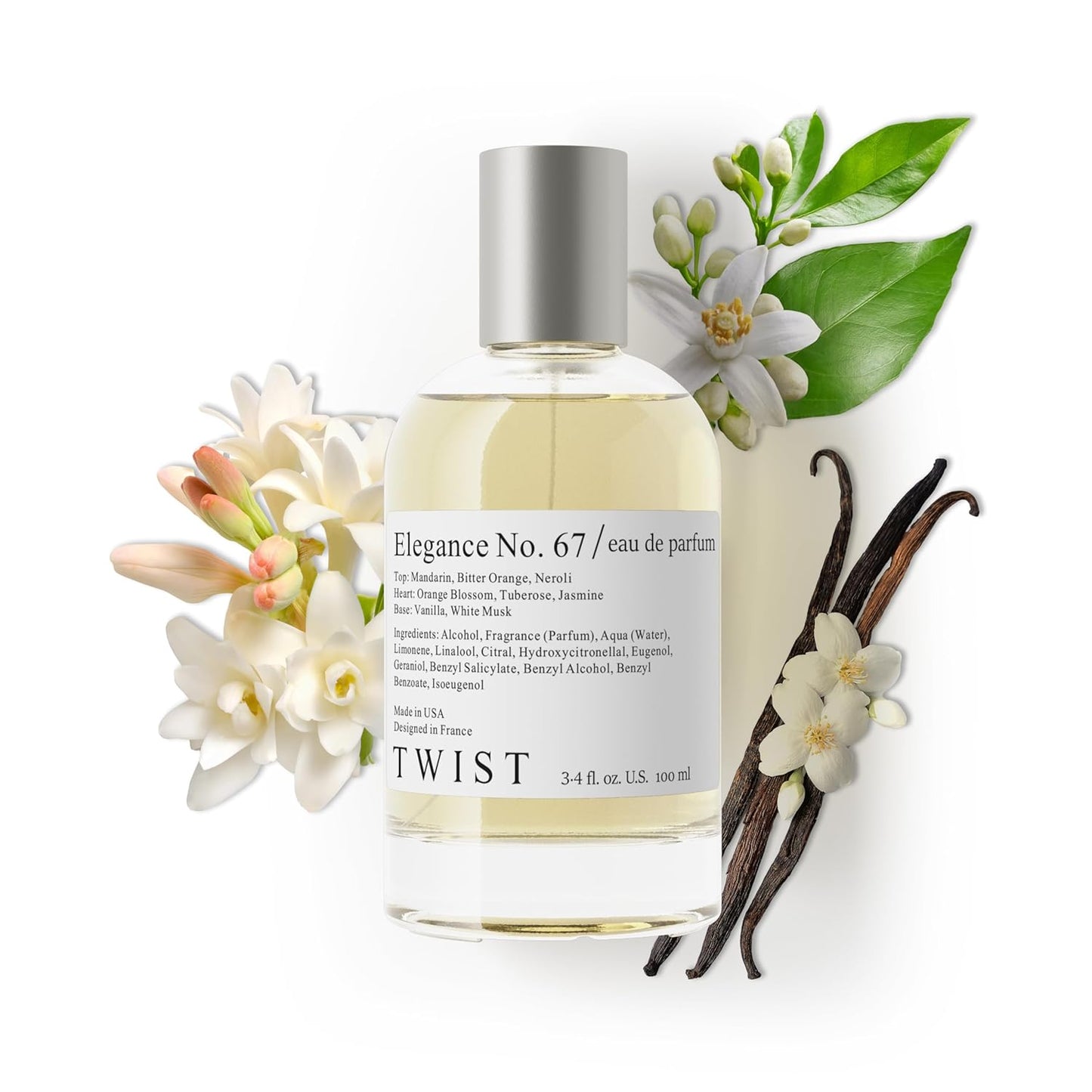 Twist Elegance No. 67 Eau De Parfum for Women, Jasmine & Vanilla