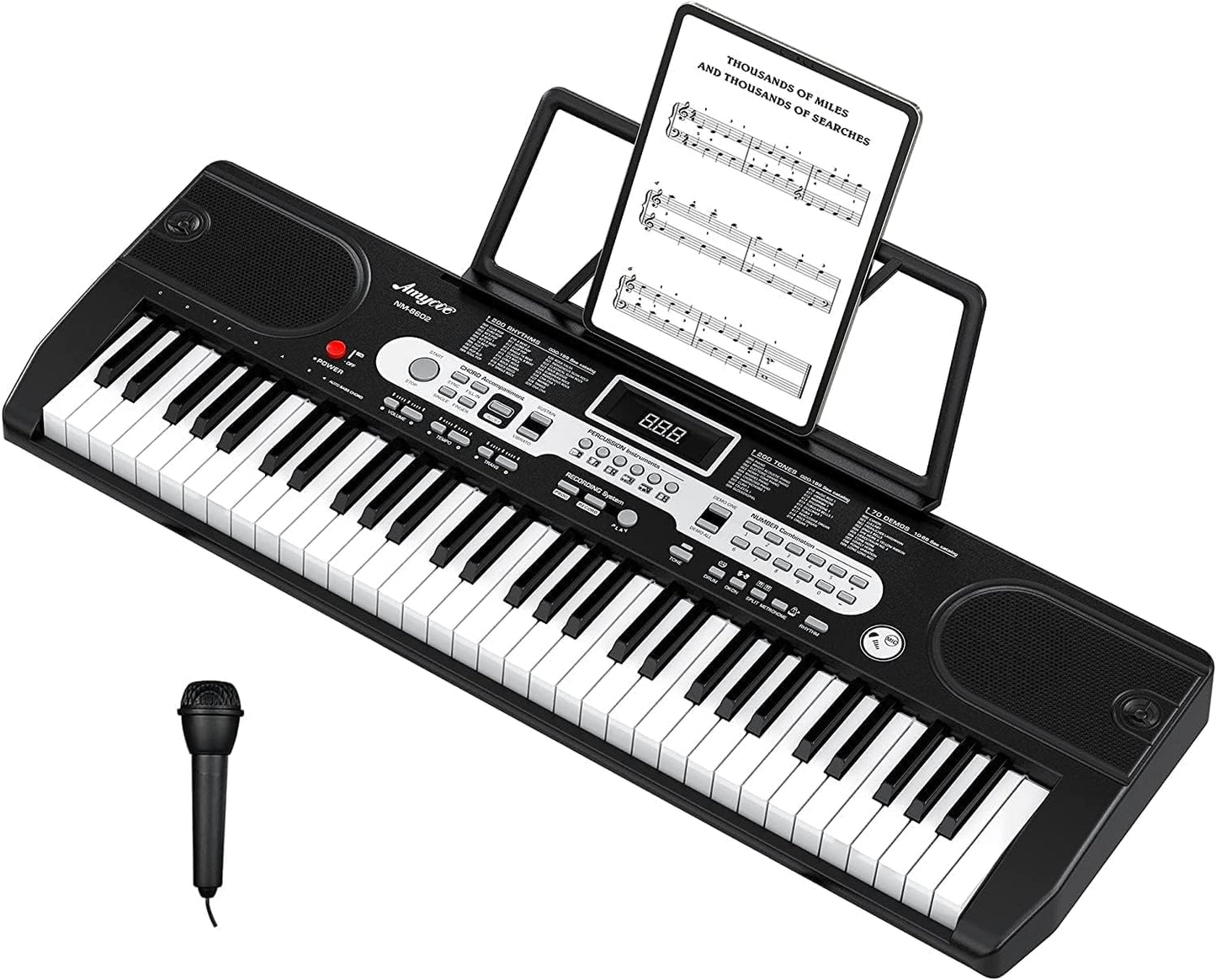 61 Key Portable Electric Keyboard Piano for Beginners and Pros