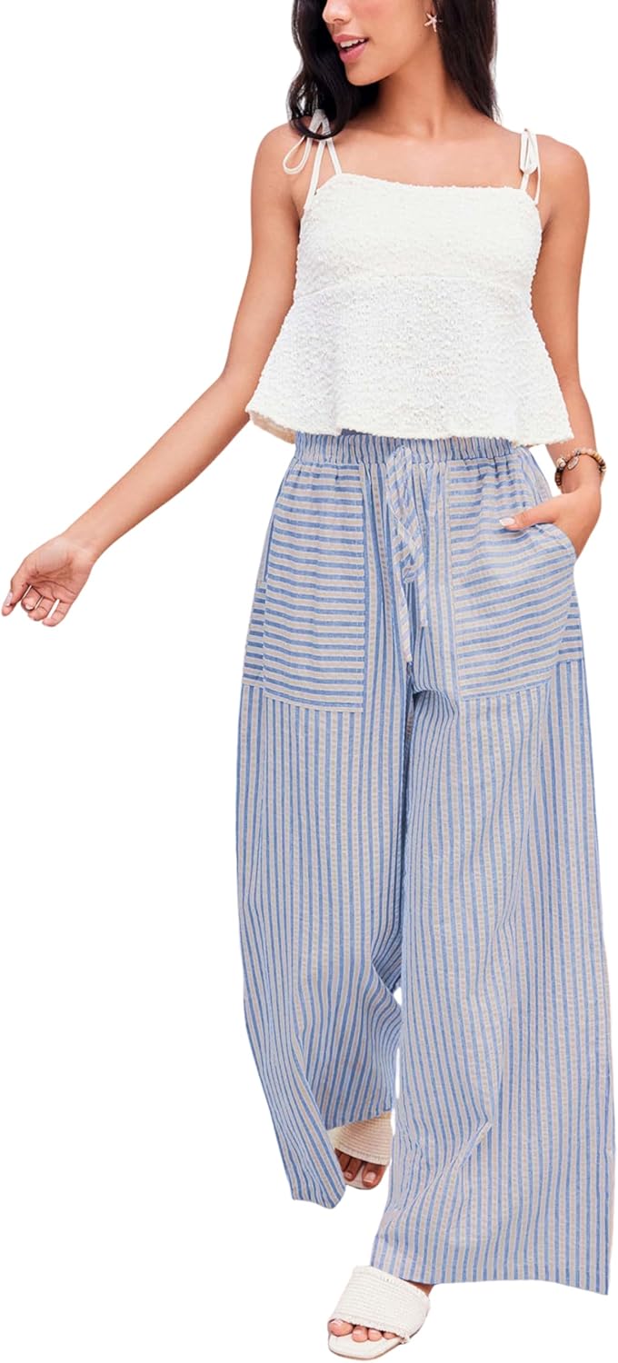 Yeokou Women's Wide Leg Pants for Casual Summer Style