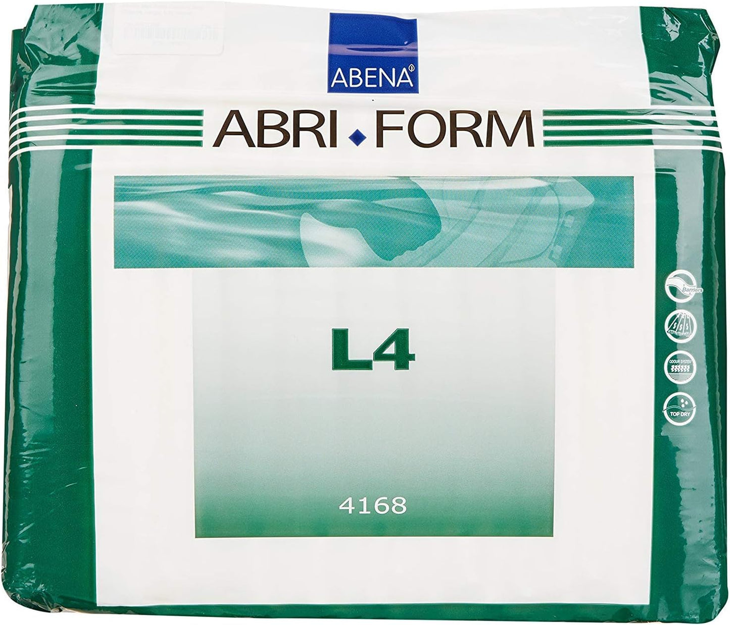 Abena Level 4 Plastic-Backed Briefs, Large Size, 12 Count