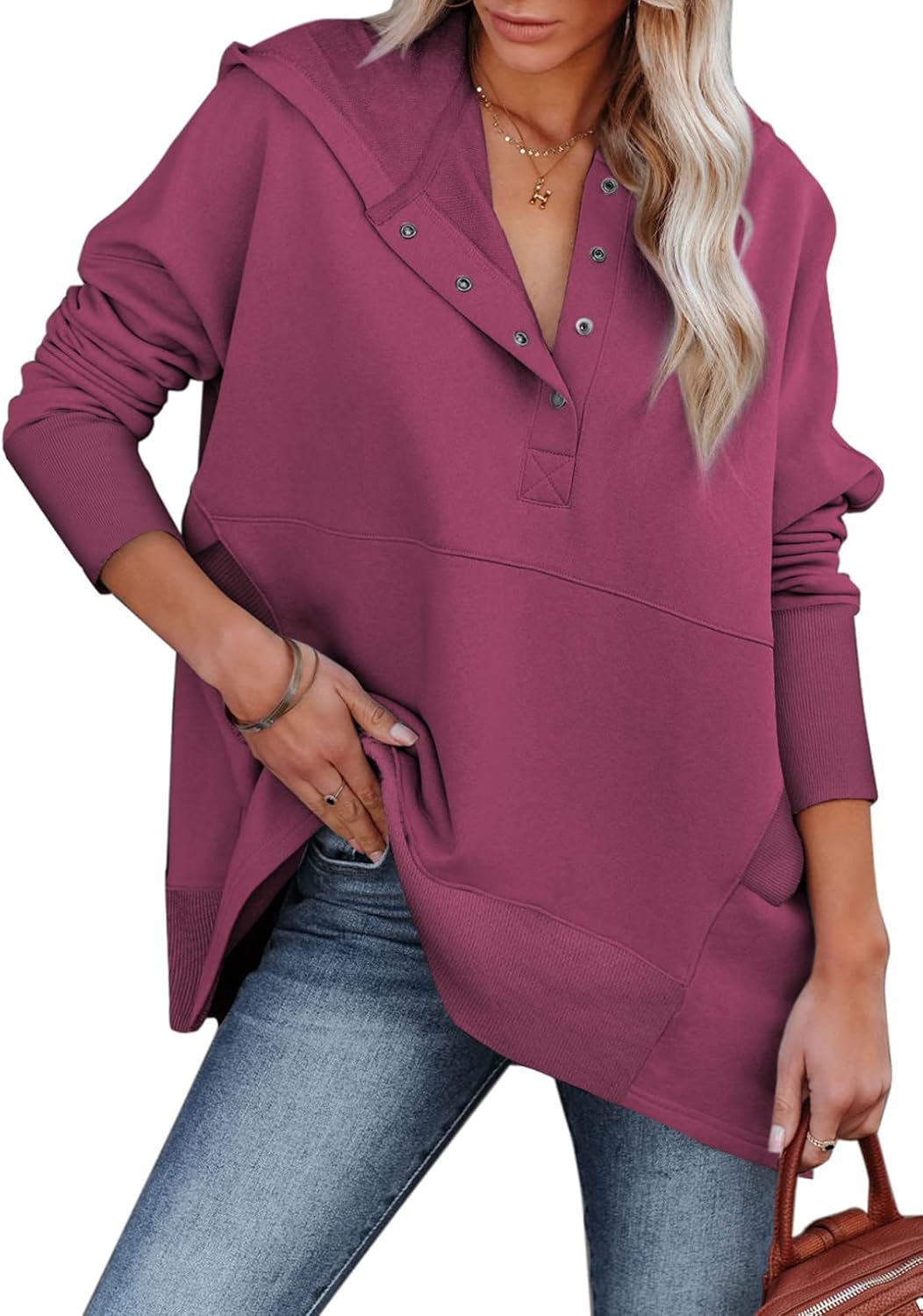 AlvaQ Womens Oversized Sweatshirts for Cozy Winter Outfits