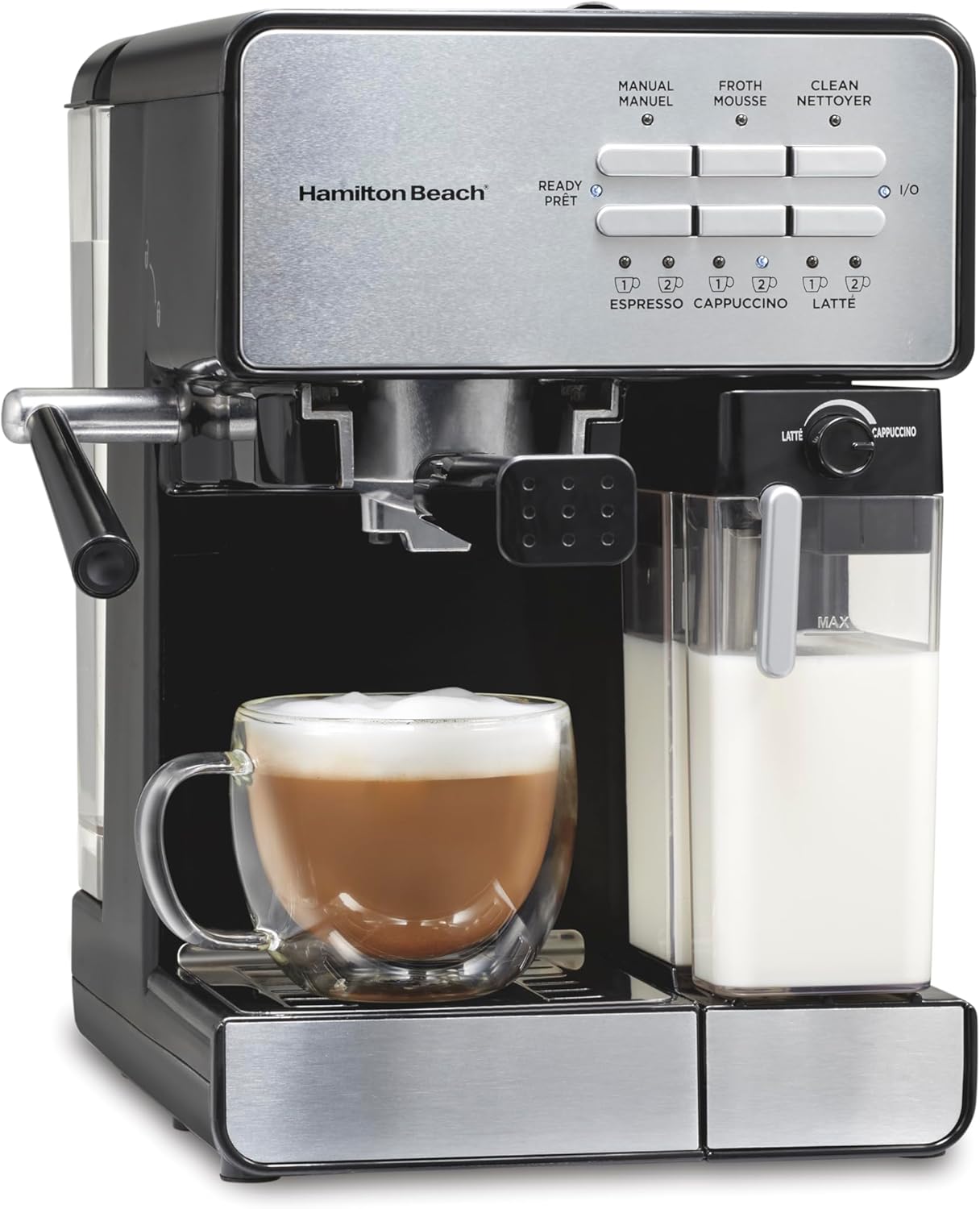 Hamilton Beach 15-Bar Espresso Maker, Cafe-Quality Cappuccino & Latte