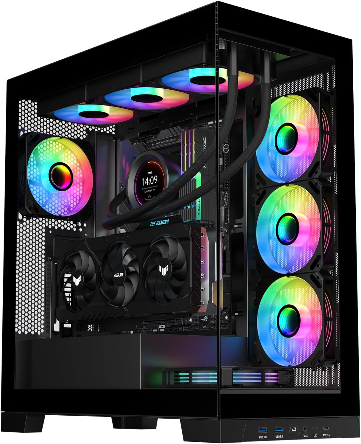 SAMA NEVIEW 4503 Mid Tower PC Case with Dual Glass Panels