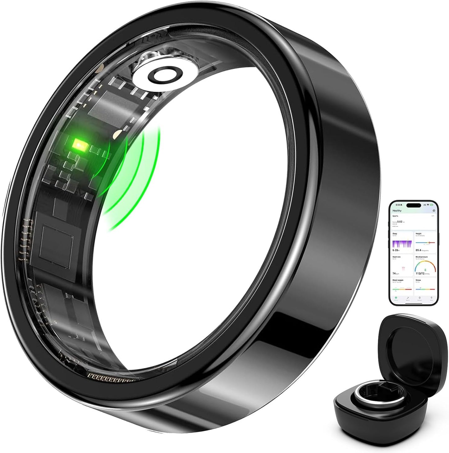 FitElf 3 Pro Smart Ring Health Tracker for Men & Women