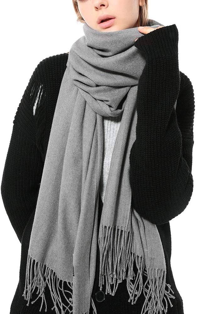OHAYOMI Womens Thick Oversized Pashmina Shawl Wrap for Winter
