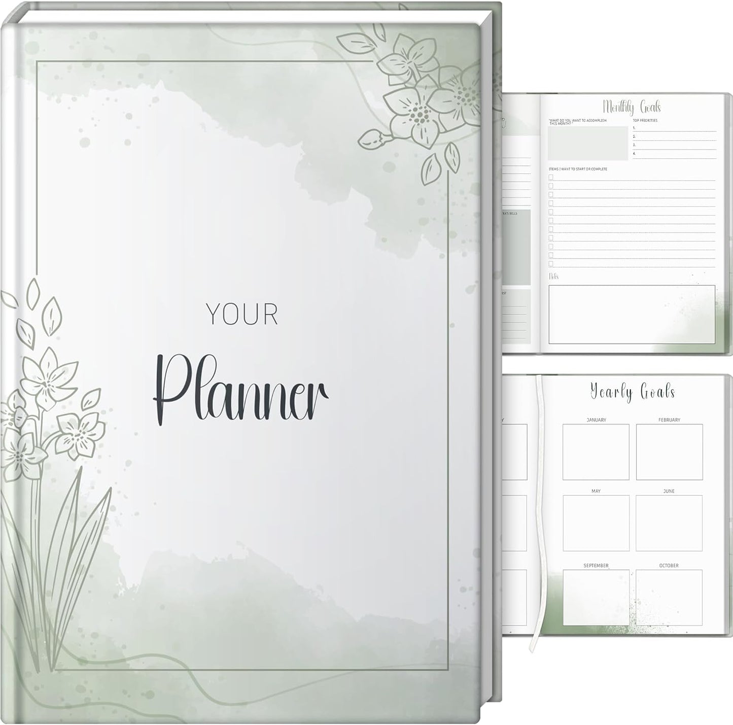 Stylish Daily Planner with Pen - Achieve Goals Effortlessly