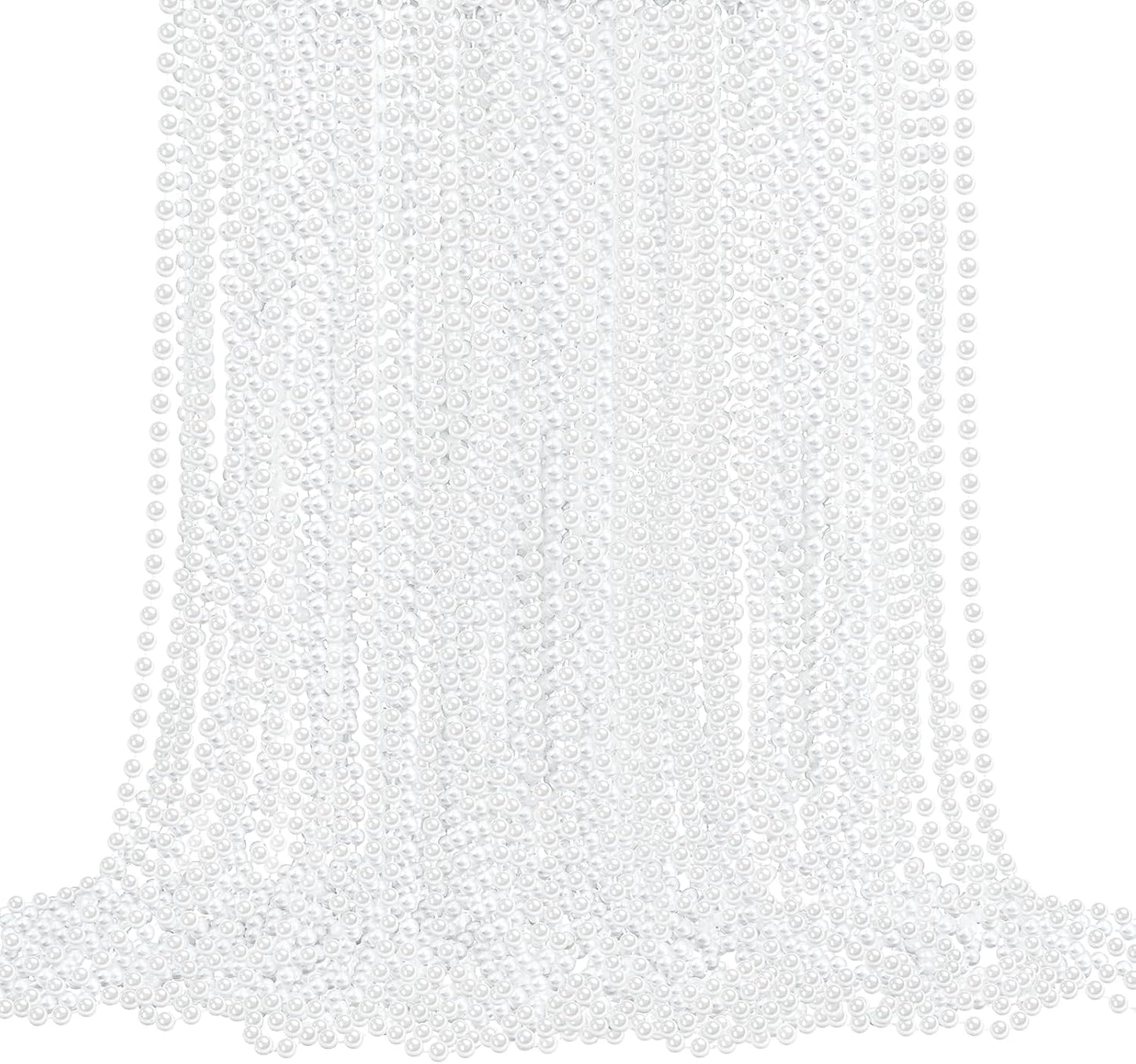 100 Pack Faux Pearl Necklaces for Elegant Party Decorations