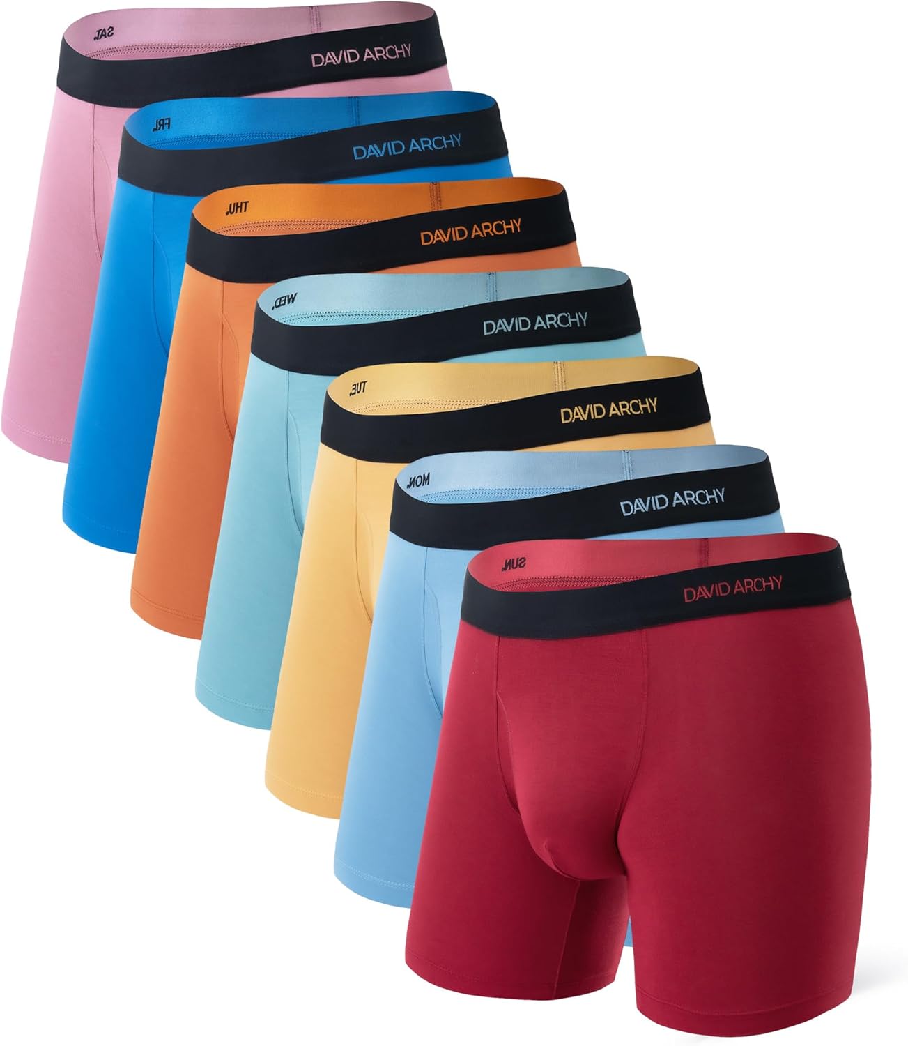 DAVID ARCHY Mens Underwear Bamboo Boxer Briefs for Comfort
