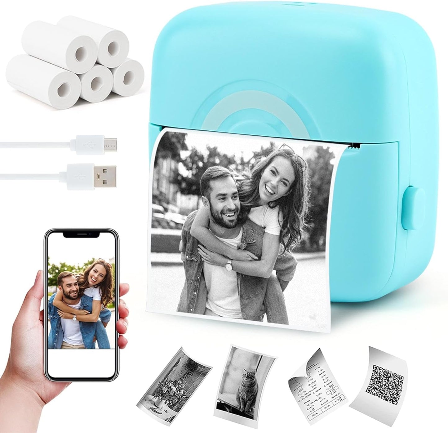 Saycker Mini Bluetooth Printer: Inkless Sticker Maker