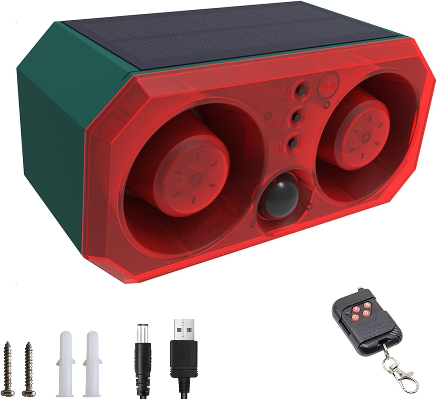 Solar Motion Sensor Alarm Outdoor: Dog Barking Sound Device