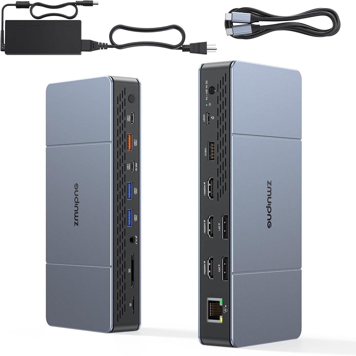 ZMUIPNG DisplayLink Docking Station for MacBook & Windows