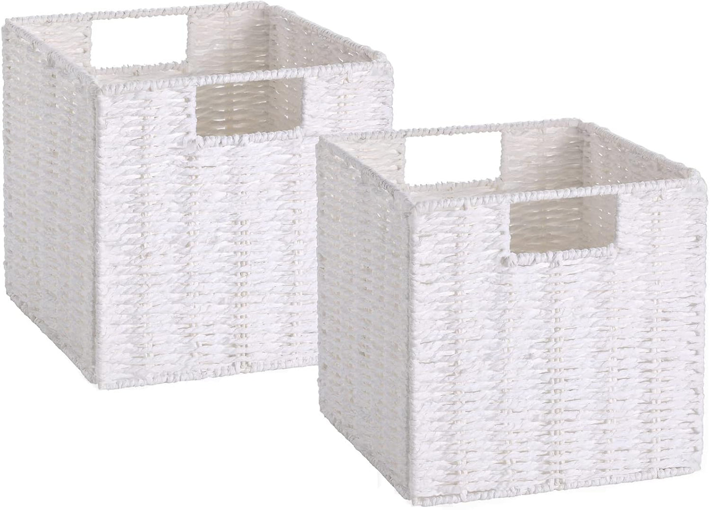 Vagusicc Wicker Storage Basket Set of 2 for Organizing Needs