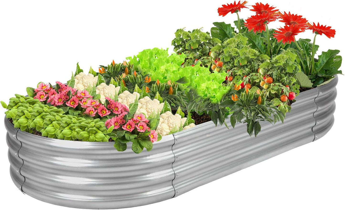 Raised Garden Bed Galvanized Planter Box for Outdoor Use