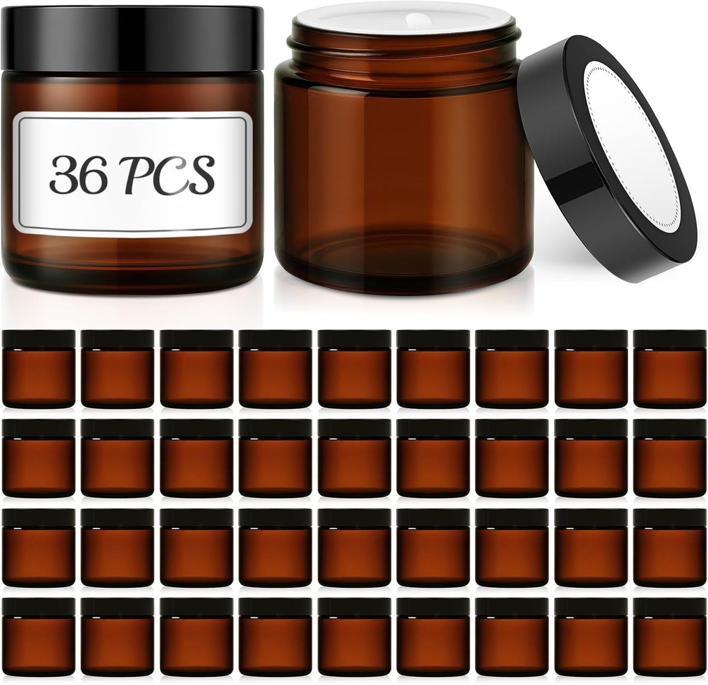 4 oz Small Glass Jars with Lids for Creams and Scrubs