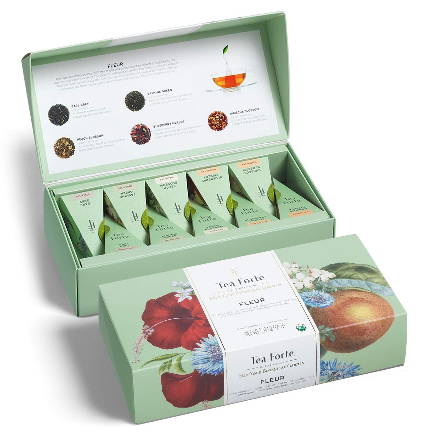 Tea Forte Fleur Petite Presentation Box Tea Gift Set Sampler