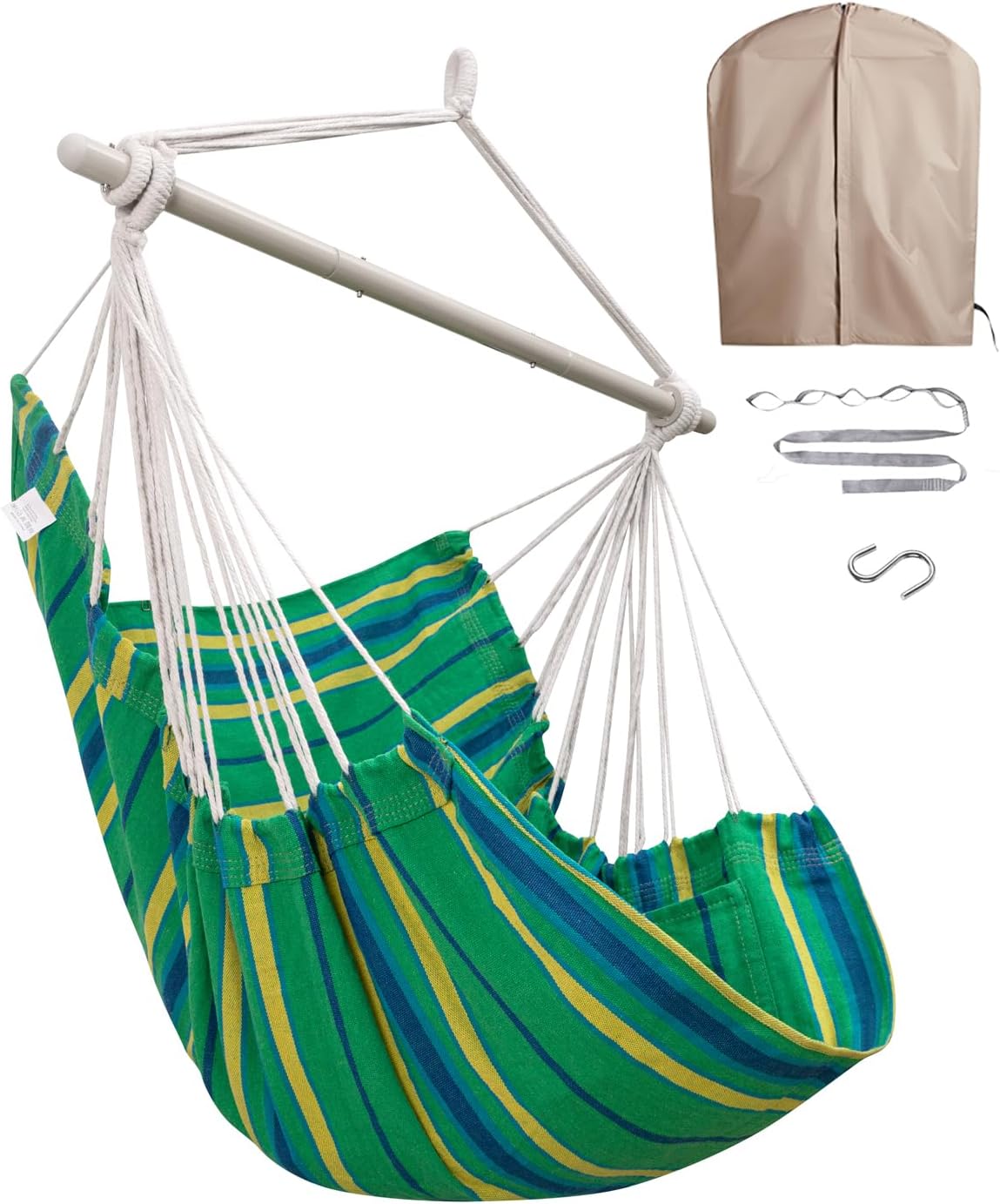 Miztli Hammock Chair with Cover - Heavy-Duty Indoor & Outdoor