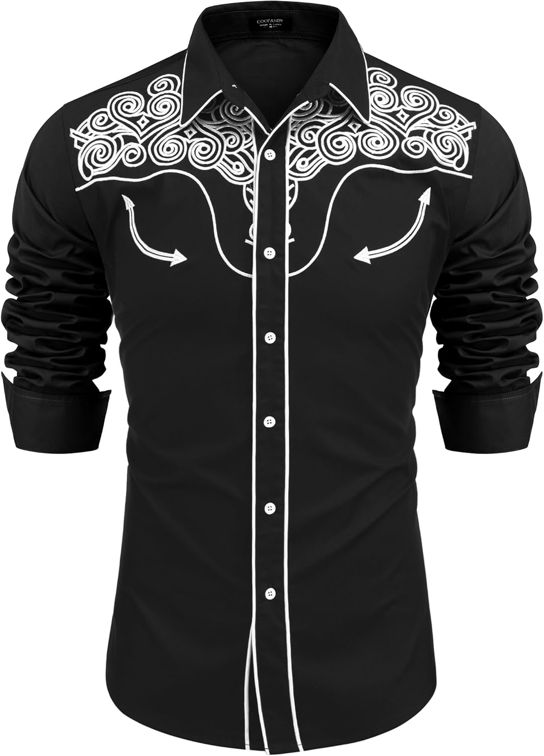 COOFANDY Men's Western Shirts: Stylish Cowboy Button Down