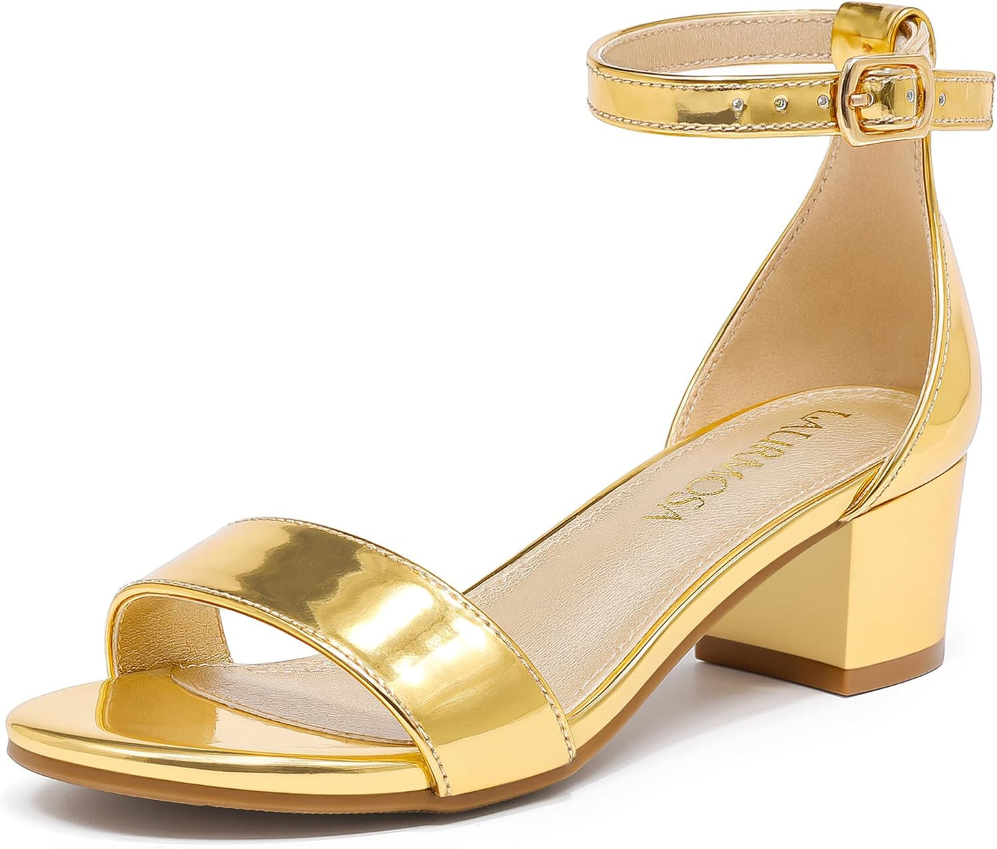 Girls High Heels Sandal Open Toe Ankle Buckle Strap Dress Shoes