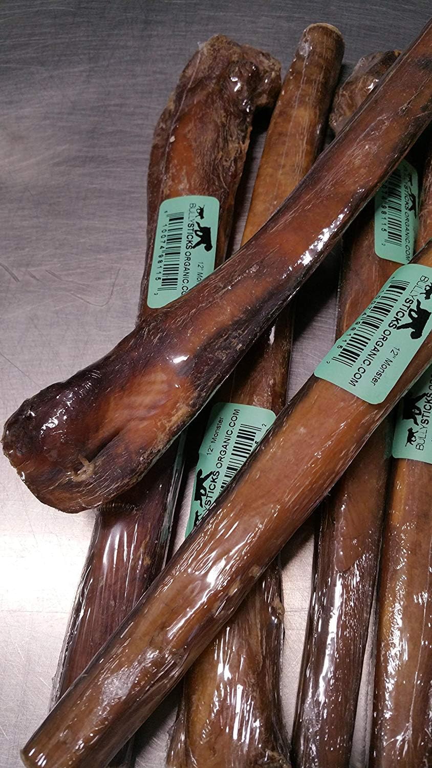 Organic 12in Free Range Monster Thick Bully Sticks for Dogs