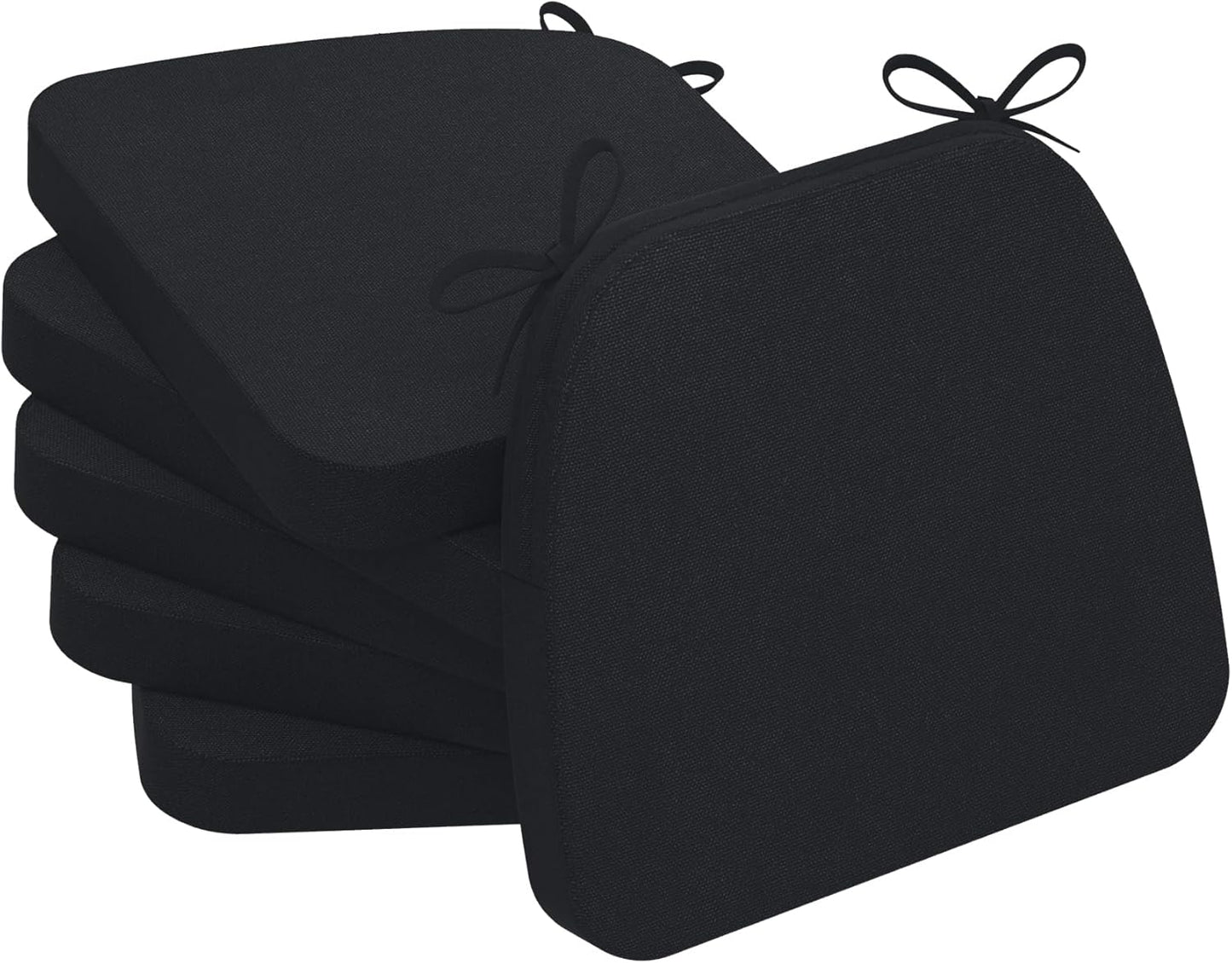 D-Shaped Chair Cushions for Dining, 2 Thick, Set of 6