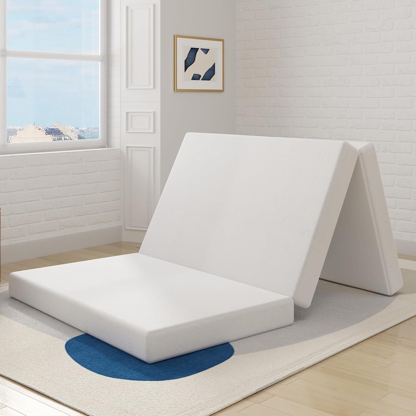 Avenco 4 Inch Folding Mattress for Travel and Guest Rooms