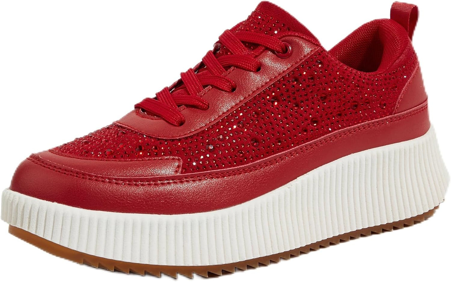 Chunky Platform Sneakers for Women with Rhinestone Style