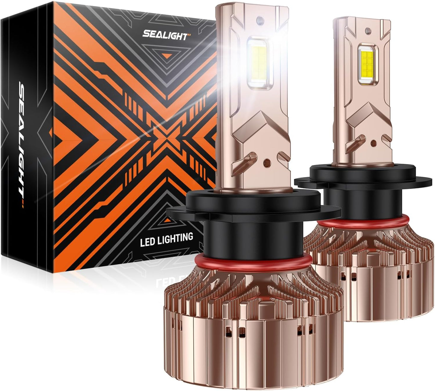 SEALIGHT X6S H7 LED Bulbs: 40000LM Brightness & Long Lifespan