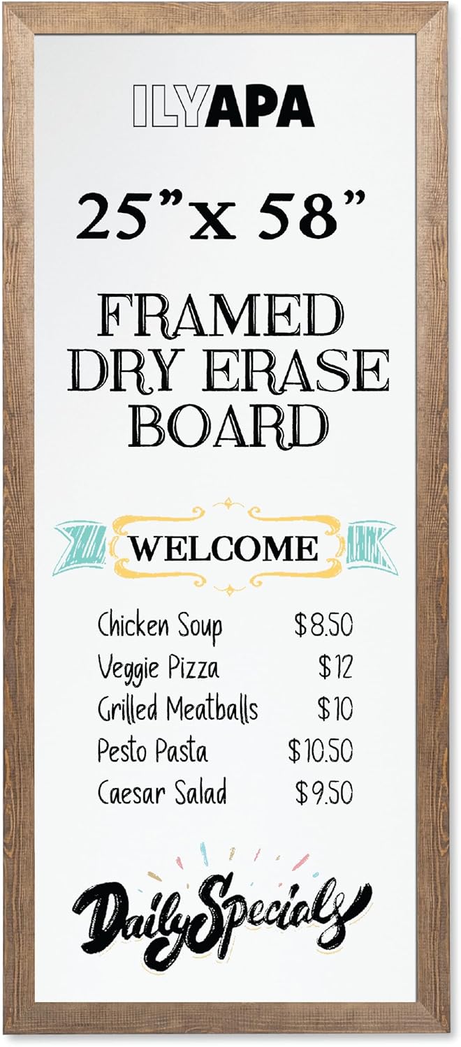 Extra Large Dry Erase Board for Wall - 58 x 25 Inches
