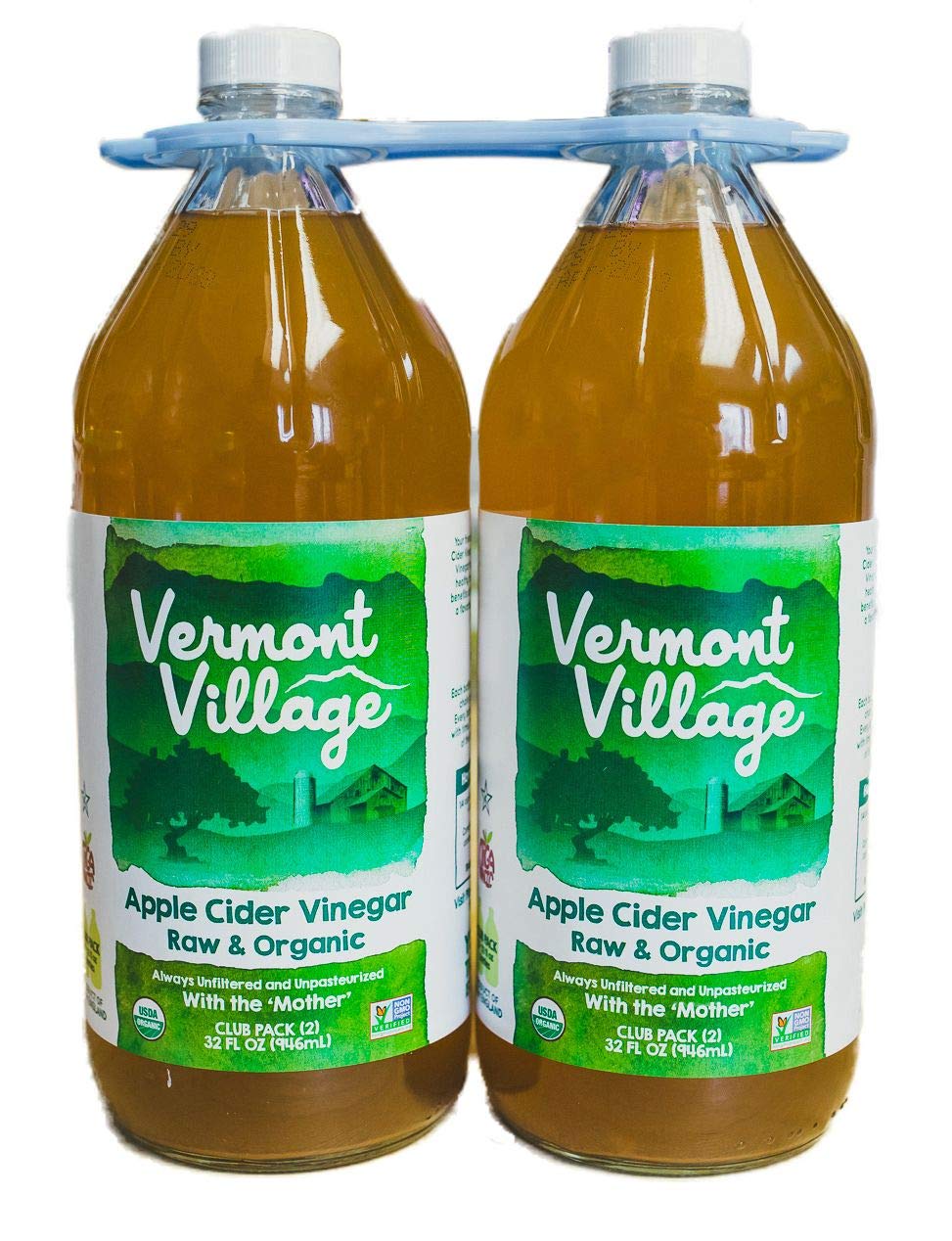 Organic Vermont Apple Cider Vinegar Duo, 64 oz. - Raw & Invigorating