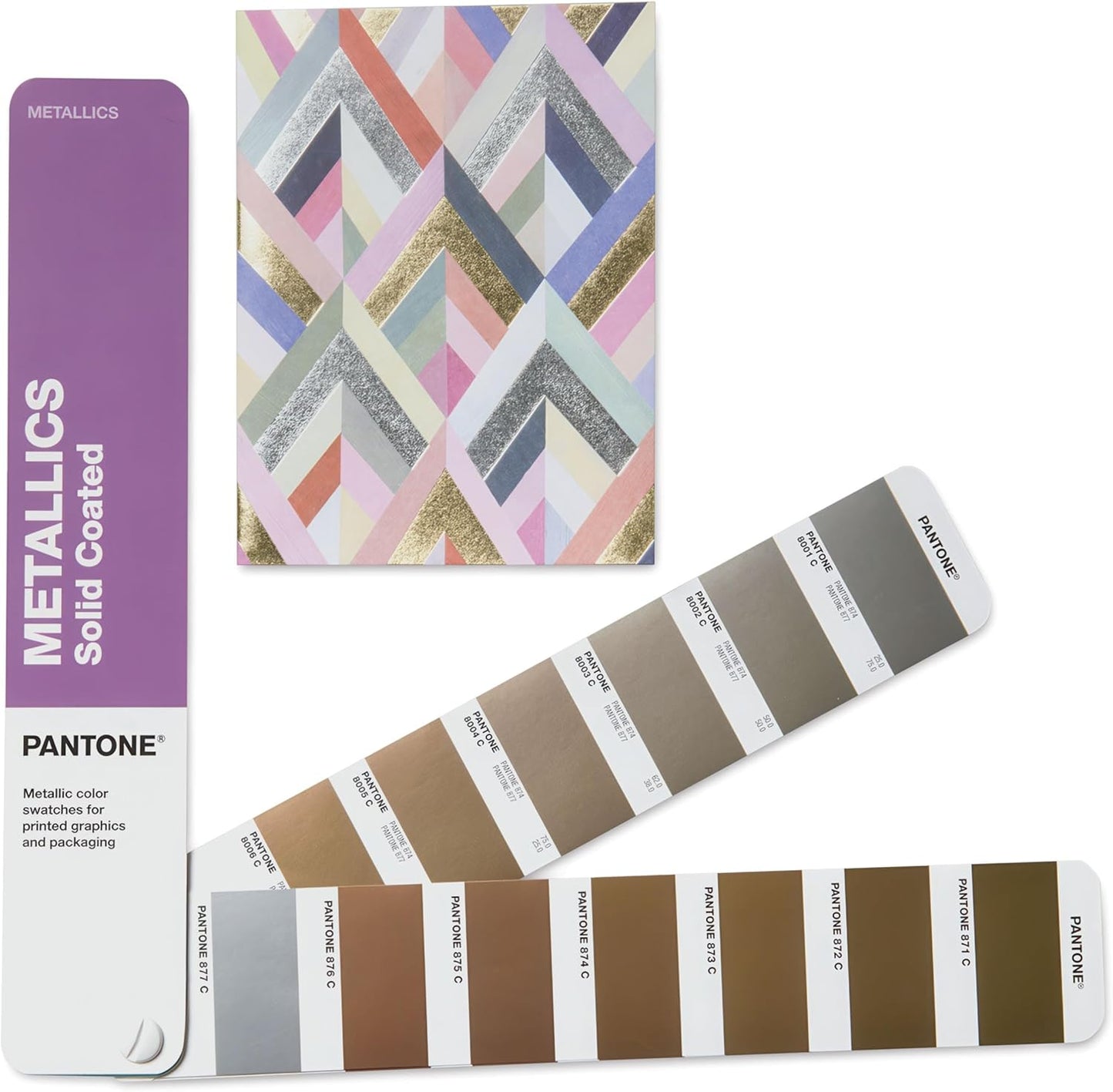Pantone Metallics Guide - 655 High-Gloss Colour Fan for Design