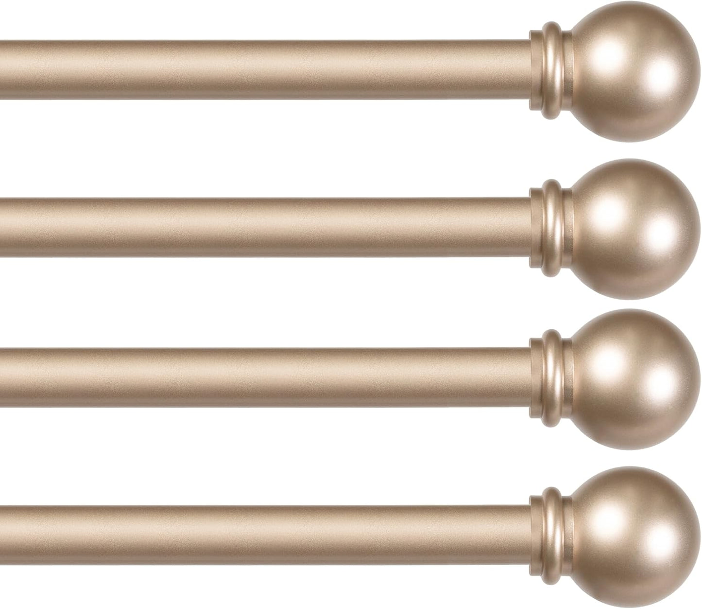 Kenney Chelsea Ball End Curtain Rod Set for Windows 48 to 86 in