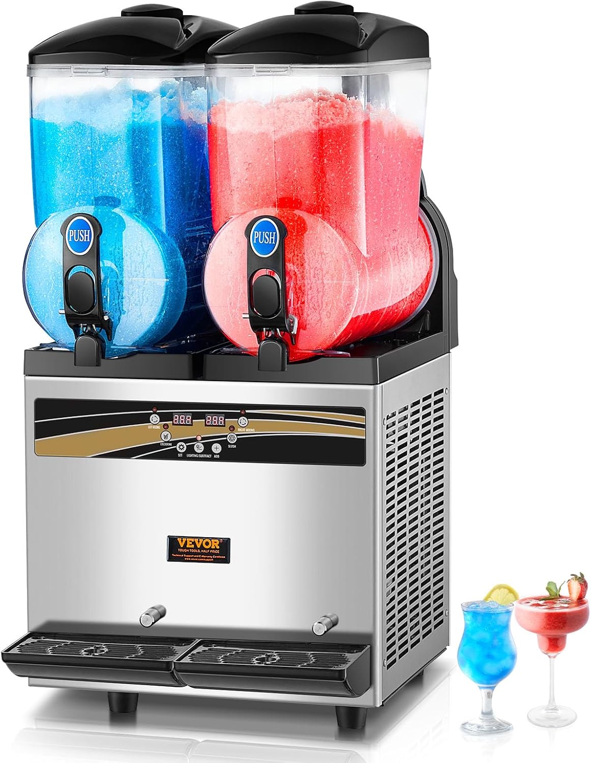 VEVOR Double Tank Margarita Machine - 120 Cups Capacity