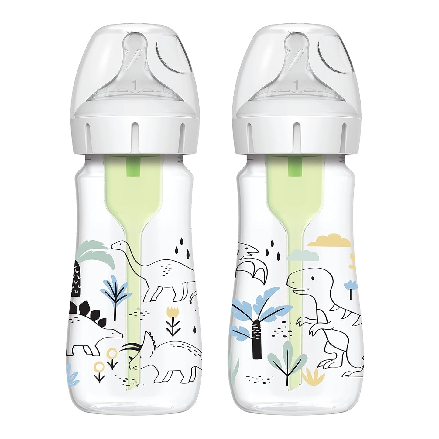 Dr. Brown's Anti-Colic Baby Bottles Dino Decos - 2-Pack, 9oz