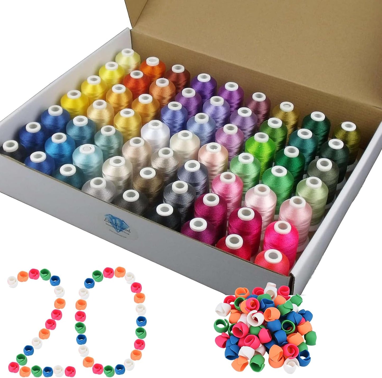 Vibrant 63 Color Embroidery Thread Kit
